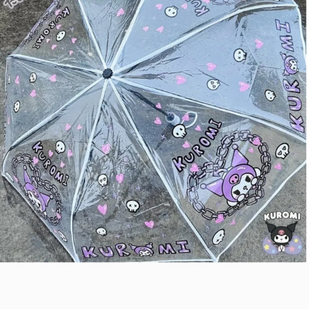 Kuromi Umbrella - Pink and Black